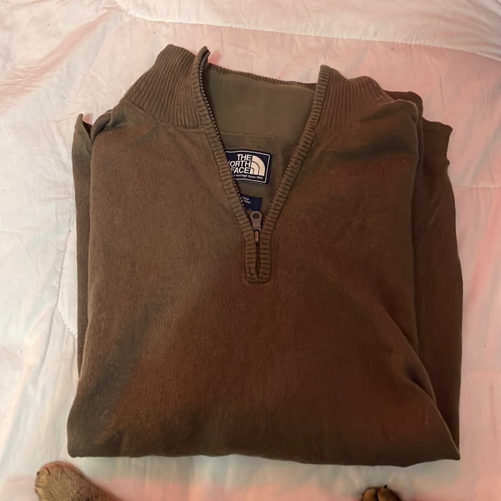 Long sleeve north face zip up sweater